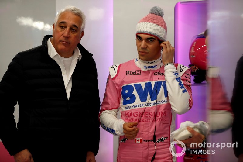 Lawrence Stroll, propietario de Racing Point y Lance Stroll, Racing Point