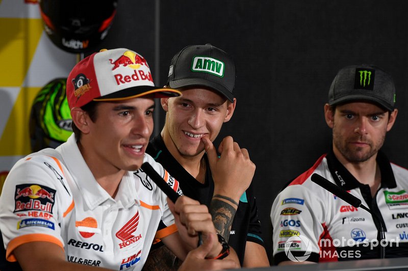 Marc Marquez, Repsol Honda Team, Fabio Quartararo, Petronas Yamaha SRT, Cal Crutchlow, Team LCR Honda