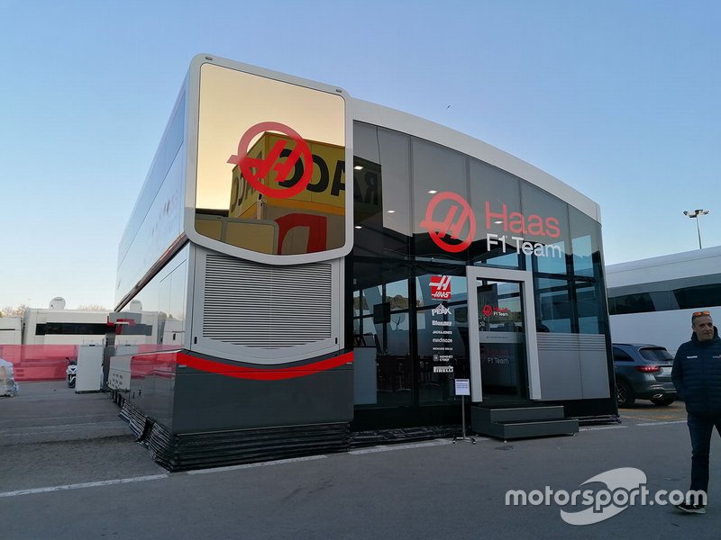 El motorhome de Haas F1 Team
