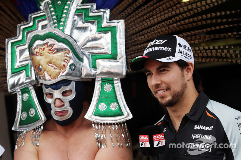 Blue Demon Jr., Luchador con Sergio Pérez, Sahara Force India F1