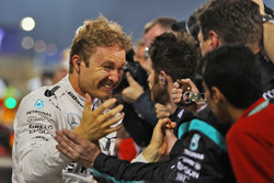 Winnaar Nico Rosberg, Mercedes AMG F1 viert in parc ferme