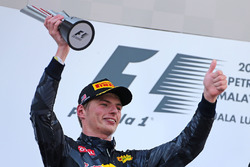 Podium: Second place Max Verstappen, Red Bull Racing