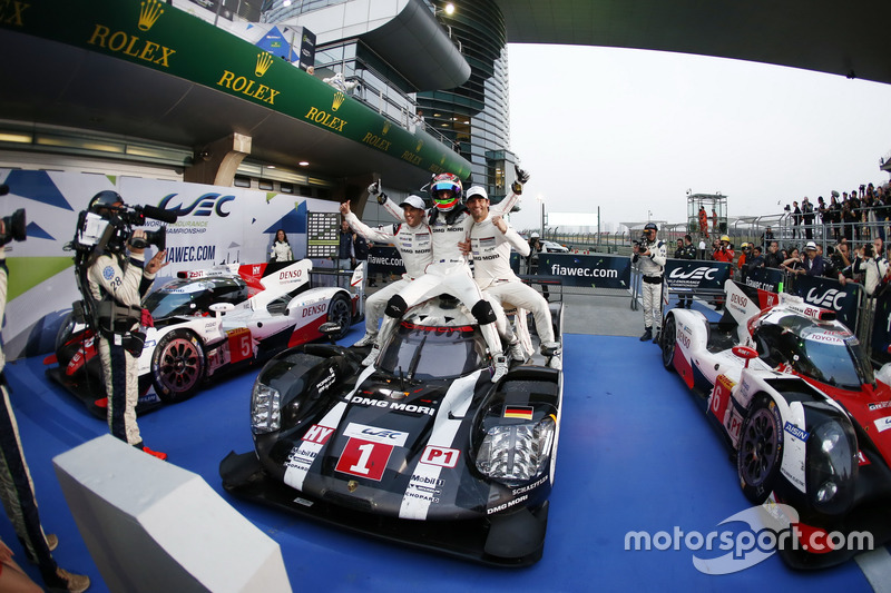 Race winners #1 Porsche Team Porsche 919 Hybrid: Timo Bernhard, Mark Webber, Brendon Hartley