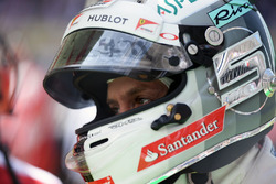 Sebastian Vettel, Ferrari on the grid