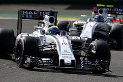 Felipe Massa, Williams FW38 Mercedes, leads Valtteri Bottas, Williams FW38 Mercedes