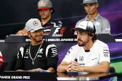 Mercedes AMG F1, Lewis Hamilton y Fernando Alonso, McLaren en la Conferencia de prensa FIA