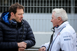 Alex Wurz, Williams Driver Mentor and GPDA Chairman with Pat Symonds, Williams Chief Technical Officer