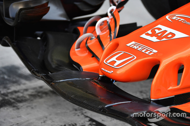 McLaren MCL32 detalle de nariz