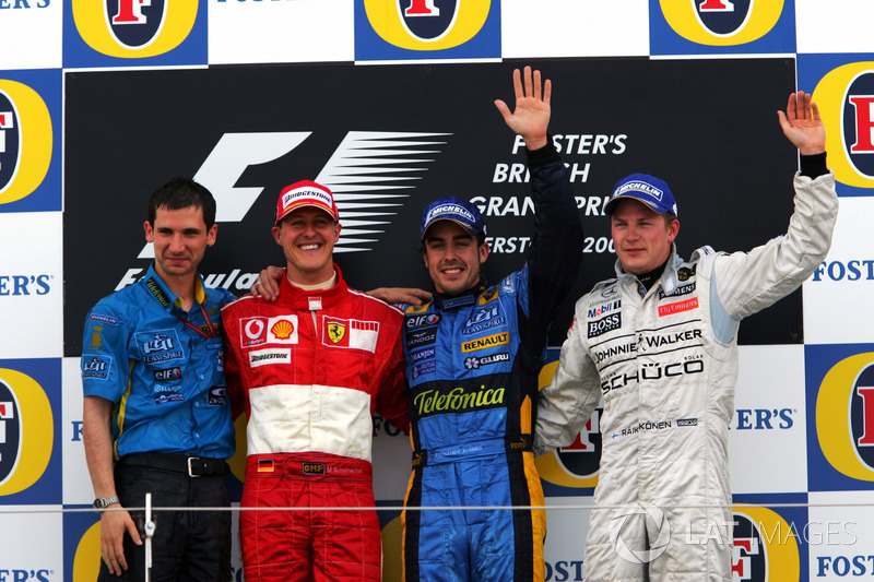2006: 1. Фернандо Алонсо, 2. Михаэль Шумахер, 3. Кими Райкконен