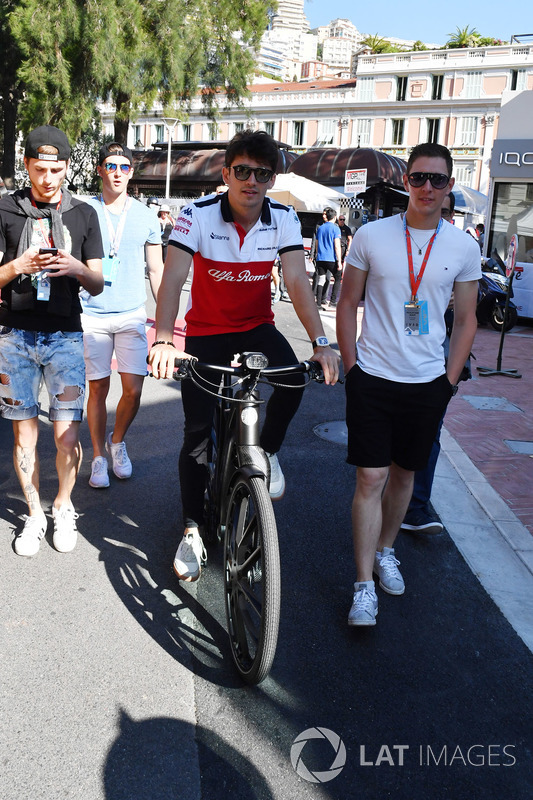 Charles Leclerc, Sauber on a bike