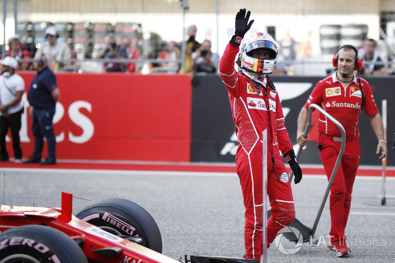 Tercer clasificado Sebastian Vettel, Ferrari SF70H