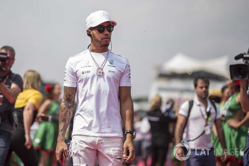 Lewis Hamilton, Mercedes AMG F1 on the drivers parade