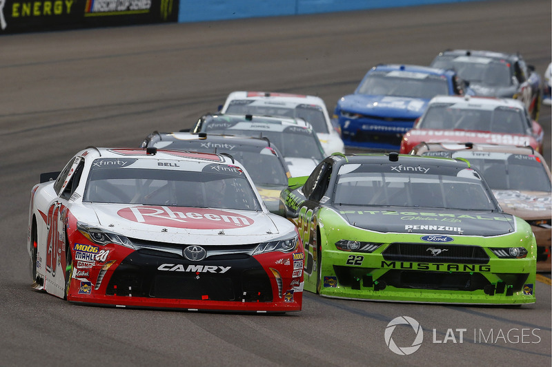 Christopher Bell, Joe Gibbs Racing, Toyota Camry Rheem and Brad Keselowski, Team Penske, Ford Mustang Fitzgerald Glider Kits