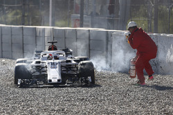 Авария: Шарль Леклер, Alfa Romeo Sauber C37