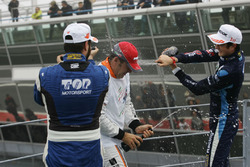 Podio TCR gara 1, Giacomo Altoè (Target Srl,Audi RS3 LMS TCR #10), Stefano Comini (Top Run Motorsport,Subaru STI TCR #99), Nicola Baldan (Pit Lane,Seat Leon TCR-TCR #8)