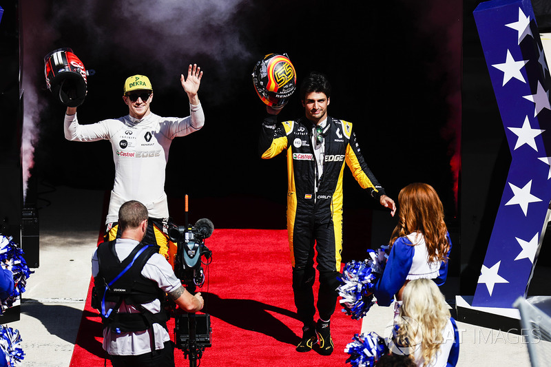 Nico Hulkenberg, Renault Sport F1 Team, Carlos Sainz Jr., Renault Sport F1 Team, at the drivers para