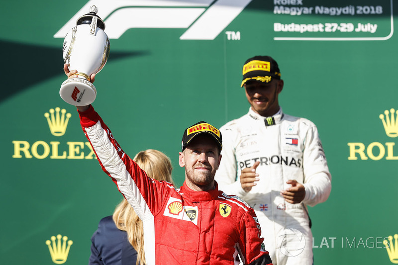 El segundo, Sebastian Vettel, Ferrari