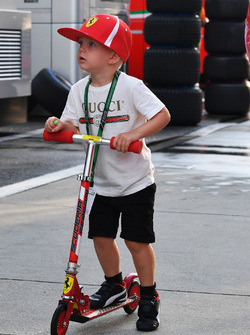 Robin Raikkonen, son of Kimi Raikkonen, Ferrari