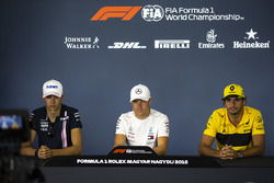 Esteban Ocon, Force India F1, Valtteri Bottas, Mercedes-AMG F1 and Carlos Sainz Jr., Renault Sport F1 Team R.S. 18 in the Press Conference