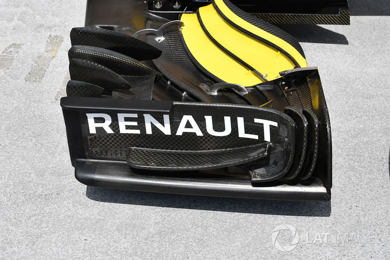 Detalle del ala frontal del Renault Sport F1 Team R.S. 18