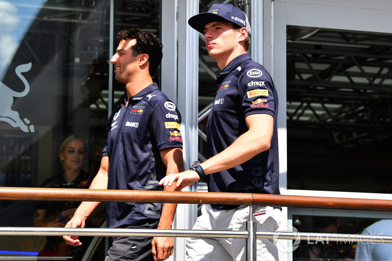 Max Verstappen, Red Bull Racing et Daniel Ricciardo, Red Bull Racing