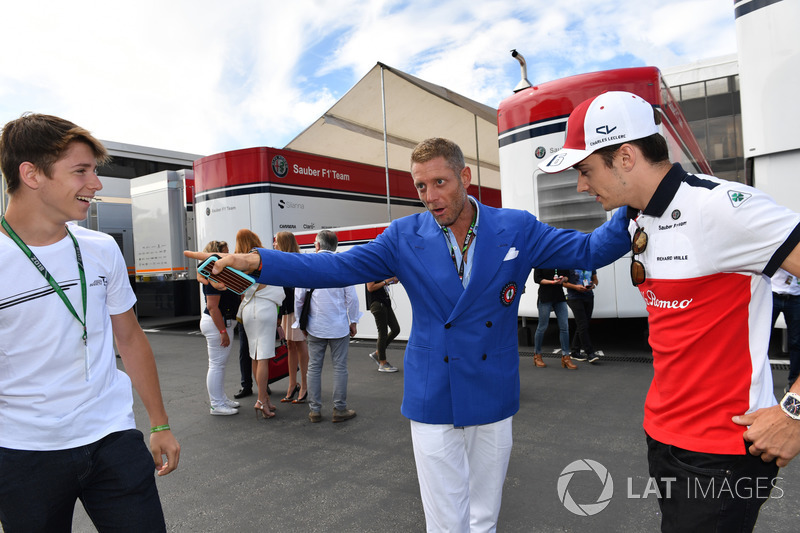 Charles Leclerc, Sauber, Lapo Elkann, Fiat