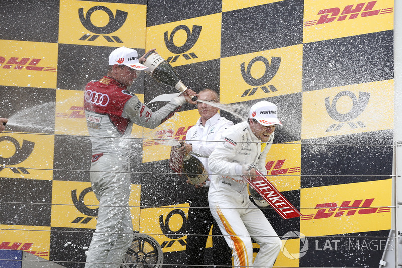 Podium: Nico Müller, Audi Sport Team Abt Sportsline, Lucas Auer, Mercedes-AMG Team HWA