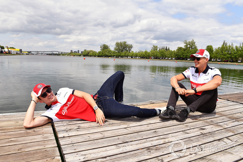 Charles Leclerc, Sauber and Marcus Ericsson, Sauber