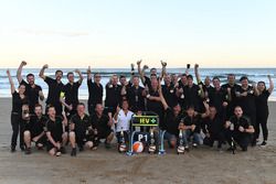 Jean-Eric Vergne, Techeetah, celebrates on the beach