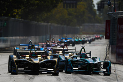 Jean-Eric Vergne, Techeetah, battles with Nelson Piquet Jr., Jaguar Racing