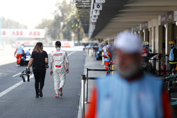 Jose Maria Lopez, Dragon Racing, walks down the pit lane