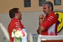 Maurizio Arrivabene, Ferrari Team Principal and  Gino Rosato, Ferrari