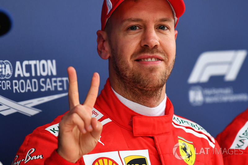 Sebastian Vettel, Ferrari celebra en parc ferme