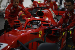 Sebastian Vettel, Ferrari SF71H on the grid