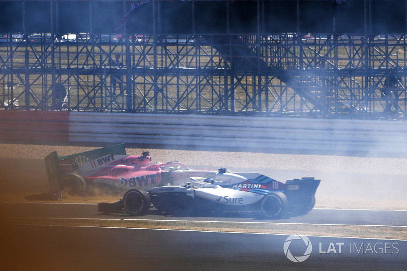Sergio Perez, Force India VJM11, Lance Stroll, Williams FW41