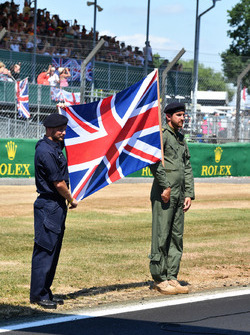 Britse vlag op de grid