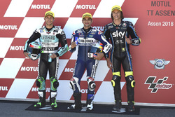 Top 3 after qualifying: Enea Bastianini, Leopard Racing, Jorge Martin, Del Conca Gresini Racing Moto3, Nicolo Bulega, Sky Racing Team VR46