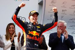 Race winner Max Verstappen, Red Bull Racing on the podium