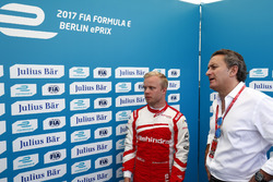 Felix Rosenqvist, Mahindra Racing, with Alejandro Agag, Formula E CEO