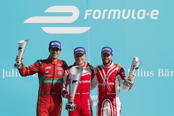 Podium: Race winner Felix Rosenqvist, Mahindra Racin, second place Lucas Di Grassi, ABT Schaeffler Audi Spor; third place Nick Heidfeld, Mahindra Racing