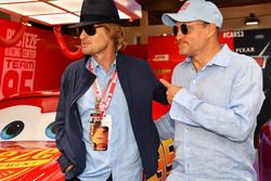 Woody Harrelson, Actor and Owen Wilson, Actor in the cars 3 garage