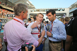 David Coulthard, Red Bull Racing and Scuderia Toro Advisor / Channel 4 F1 Commentator with Mika Hakk
