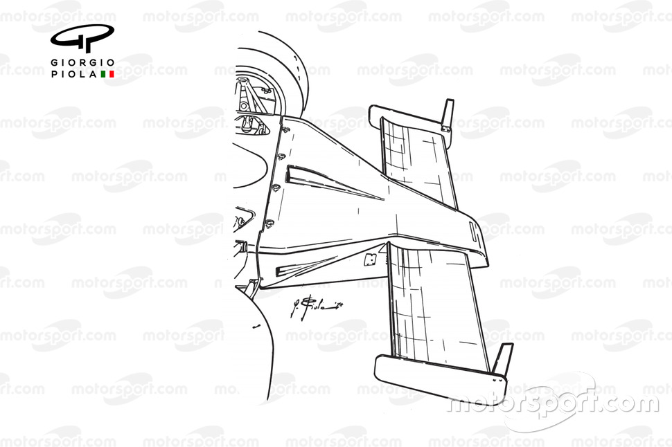 Sayap depan McLaren M23, GP Monako 1974