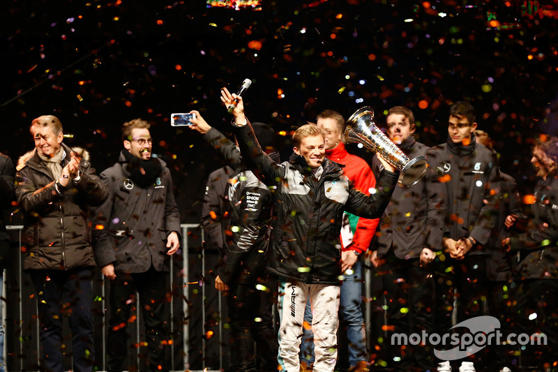 World Champion Nico Rosberg celebrates