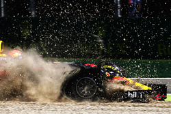 Max Verstappen, Red Bull Racing RB13, in the gravel