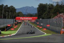 Lewis Hamilton, Mercedes-Benz F1 W08 leads at the start of the race