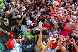 Race winner Lewis Hamilton, Mercedes AMG F1 celebrates, the fans