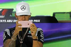 Lewis Hamilton, Mercedes AMG F1 during the press conference