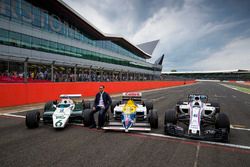 Pastor Maldonado, a Williams FW08, FW11 and a Williams FW40