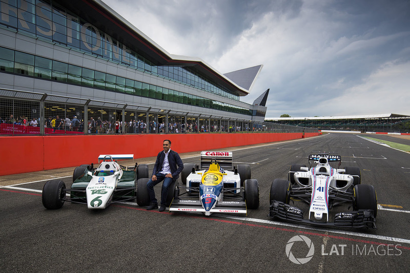 Pastor Maldonado, a Williams FW08, FW11 and a Williams FW40